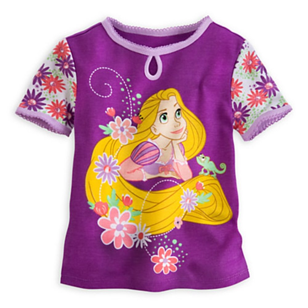 Disney Store Rapunzel Tangled Short & Shirt Pajama Set NWT - Picture 2 of 8
